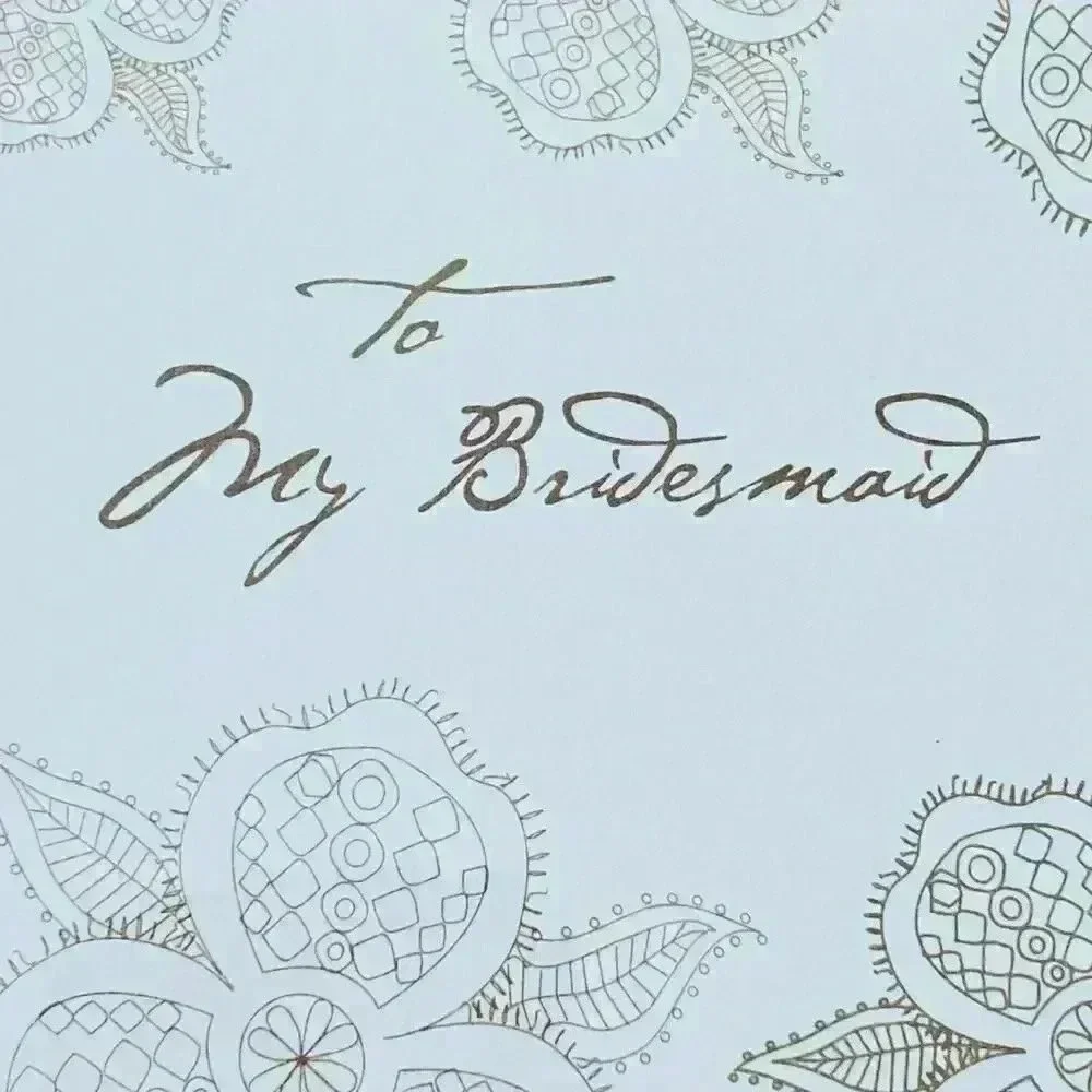 To My Bridesmaid Floral Wedding Card